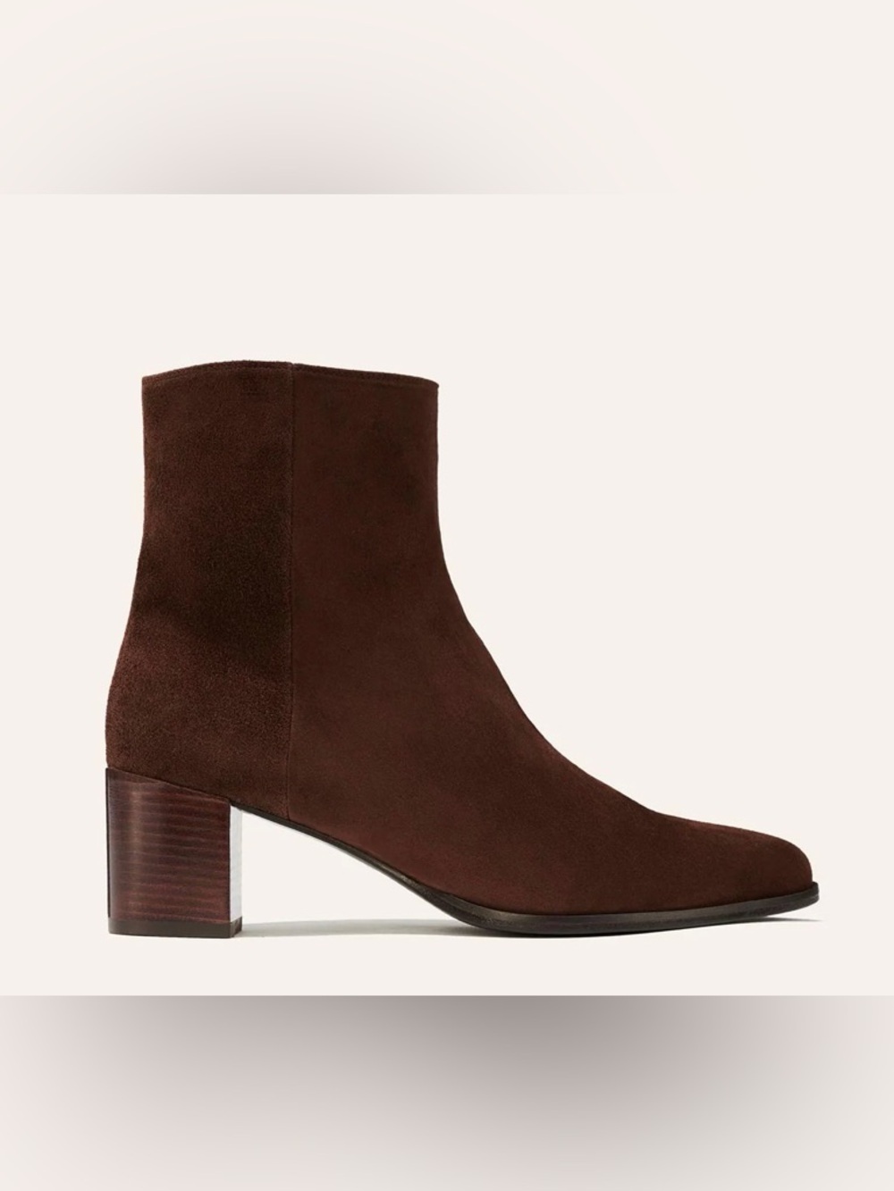 Margaux Dark Brown Suede Ankle Boot with Block Heel
